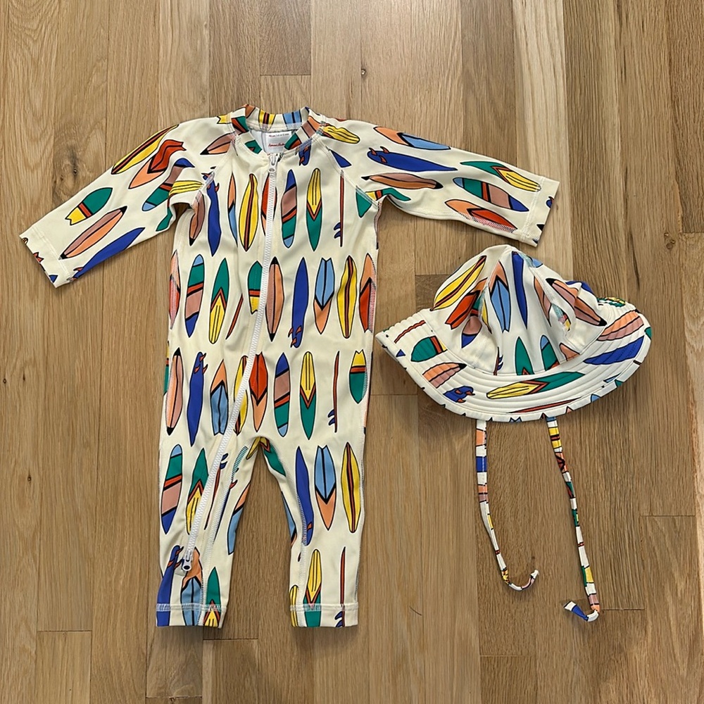 Hanna Anderson Baby Full Body Rashguard Swim Suit - Surfs Up